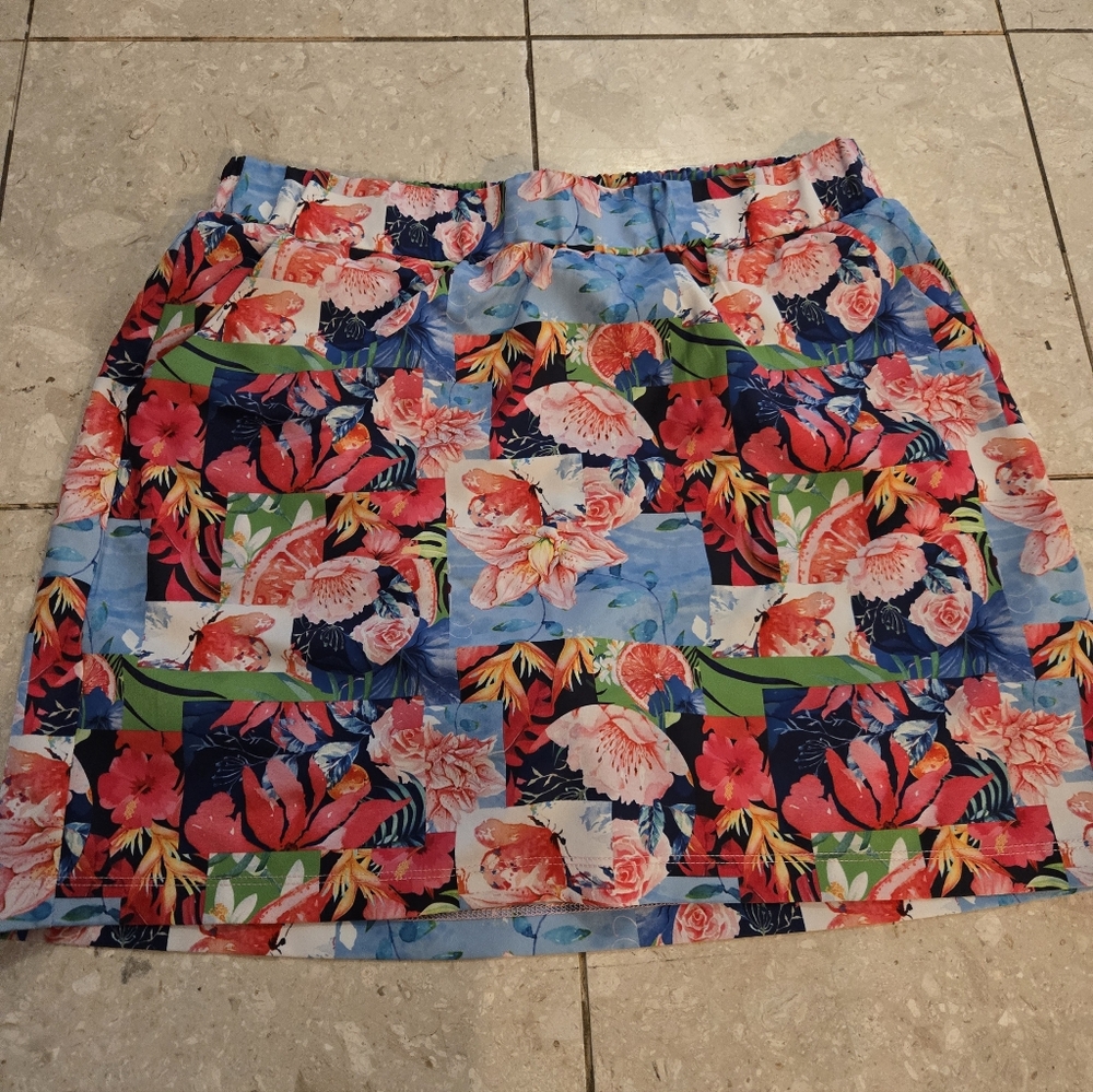 Women's Kyodan Golf Skirt Skort - Floral Multicolor - Medium
